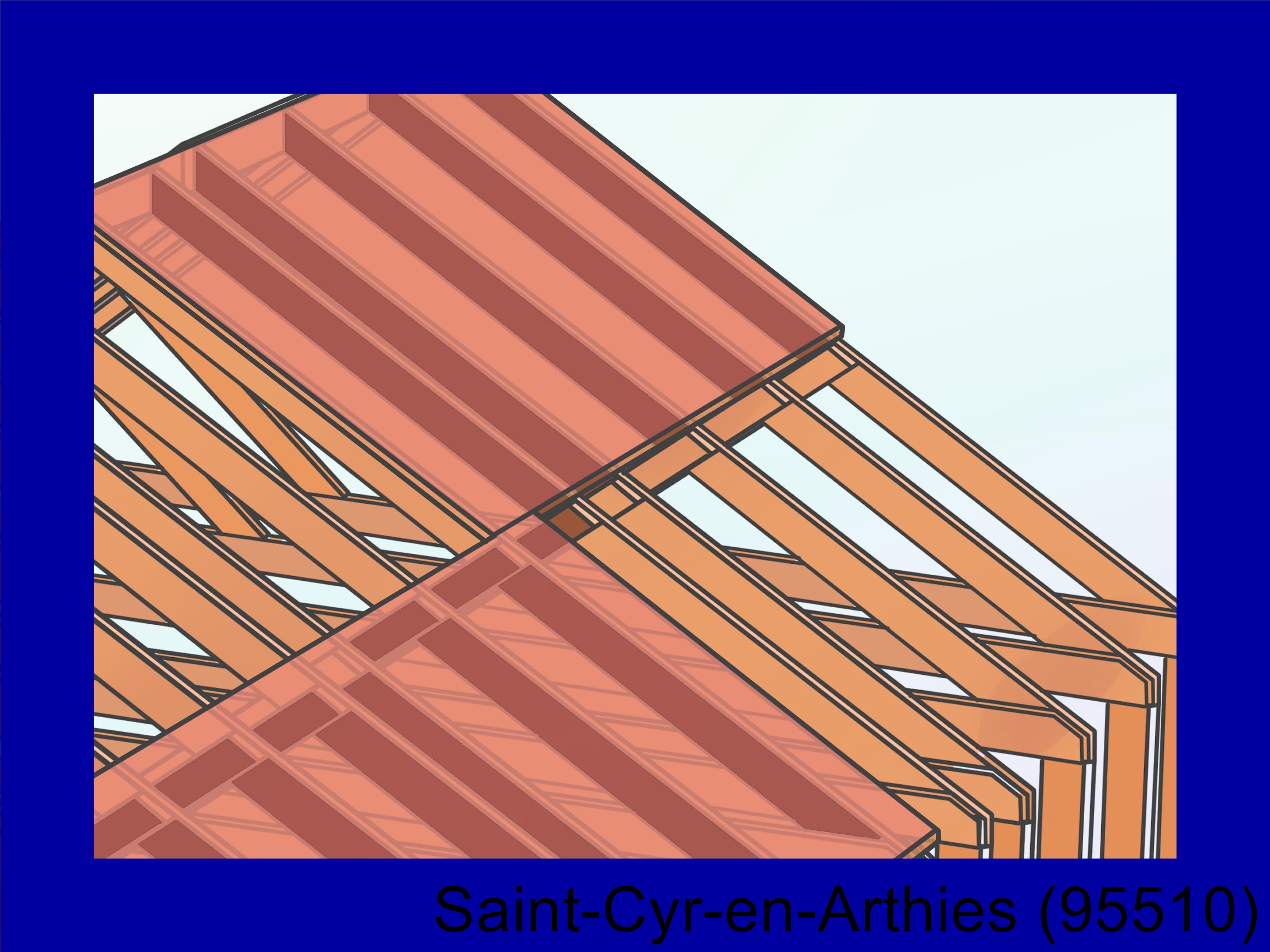 photo d'une charpente Saint-Cyr-en-Arthies-95510